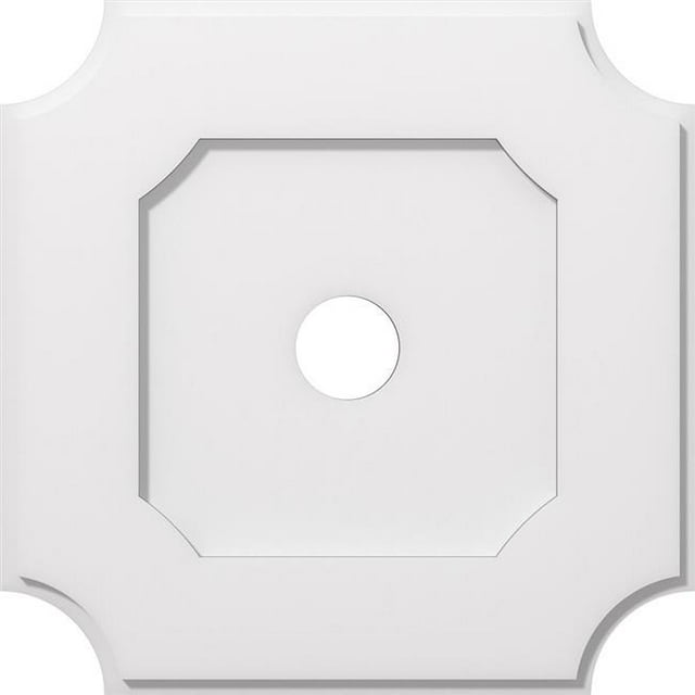 Ekena Millwork CMP20LE-03000 20 Po OD x 3 Po ID Carré Locke Architectural Grade PVC Contemporain Médaillon de Plafond