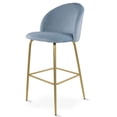 thumbnail image 1 of Silla Alta Zurich Mirel Para Barra de Cocina Banco Desayunador Tapizado Azul Claro, 1 of 6