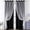 🔥 Black_New#2556, variant on Blackout Curtains with Sheer Star Lace Overlay, Double Layer Thermal Insulated Curtain Panel for Bedroom or Living Room