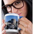 thumbnail image 2 of 3drose, Greece, Central Macedonia, Thessaloniki, Town with City Walls Bastion, 15oz Two-tone Blue Mug, 2 of 6