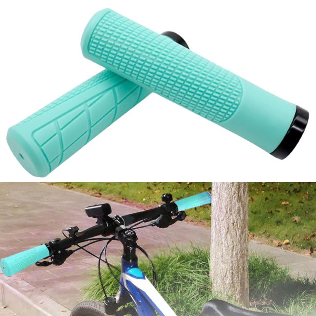 Empuñaduras de manillar de bicicleta Colamx 2 piezas antideslizante suave ciclismo Azul