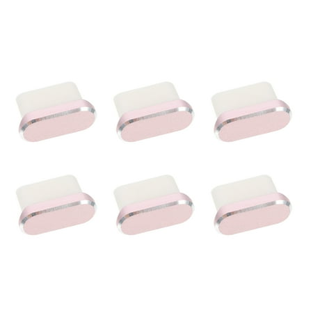 ifundom 6Pcs Plastic Metal Type-C Plugs for Phone Golden Protective Port Covers