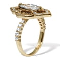 thumbnail image 2 of PalmBeach Jewelry 2.67 TCW Marquise Cut Cubic Zirconia 14k Yellow Gold-Plated Antiqued Ring, 2 of 5