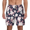 thumbnail image 2 of Picia Leaves Flower pattern Mens Swim Trunks with Compression Liner Stretch Beach Shorts Quick Dry with Zipper Pockets No-Chafing Board Shorts-X-Large, 2 of 9