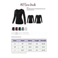 thumbnail image 5 of A2Y Women's Lightweight Long Sleeve V-Neck Ribbed Henley Tops Tees Cherry Wood M, 5 of 5