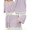 thumbnail image 5 of PAVILIA Lavender Purple Short Robes for Women, Plush Soft Womens Bathrobe Lightweight, Fluffy Fuzzy Cozy Women’s Bath Robe Knee Length, Shower Spa House Kimono Robe, S/M, 5 of 8