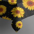 thumbnail image 4 of Black Sunflower Pattern Rectangle Tablecloth 60"x120",Waterproof Polyester Rectangle Table Cloth, Wipeable Spillproof Polyester Tablecloth for Dining, Camping, Indoor and Outdoor, 4 of 6