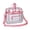 Pink, variant on Clear Tote Bag Stadium Approved, 12x6x12 Game Day Clear Satchel Bag with Shoulder Strap for Concert Work and Sports
