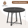 thumbnail image 3 of Gymax 47 Inch Dining Table w/8 Metal Supporting Legs & Cross Base for Dining Room, 3 of 10