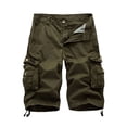 thumbnail image 1 of Cargo Shorts Pantalons Décontractés Homme Tenue Résistance à l'Usure Épaissir Extérieur Multicolore Homme Intérieur Longue Durée Commodité Travail Costume Vert 40, 1 of 7