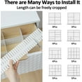 thumbnail image 6 of Adjustable Drawer Dividers, 8PC DIY Grid Drawer Organizer Dividers, Plastic Organizer Separator for Socks Underwear Makeup Cosmetic Clothes Can Help Tidy Kitchen Bedroom Dresser（14.5in/White), 6 of 7