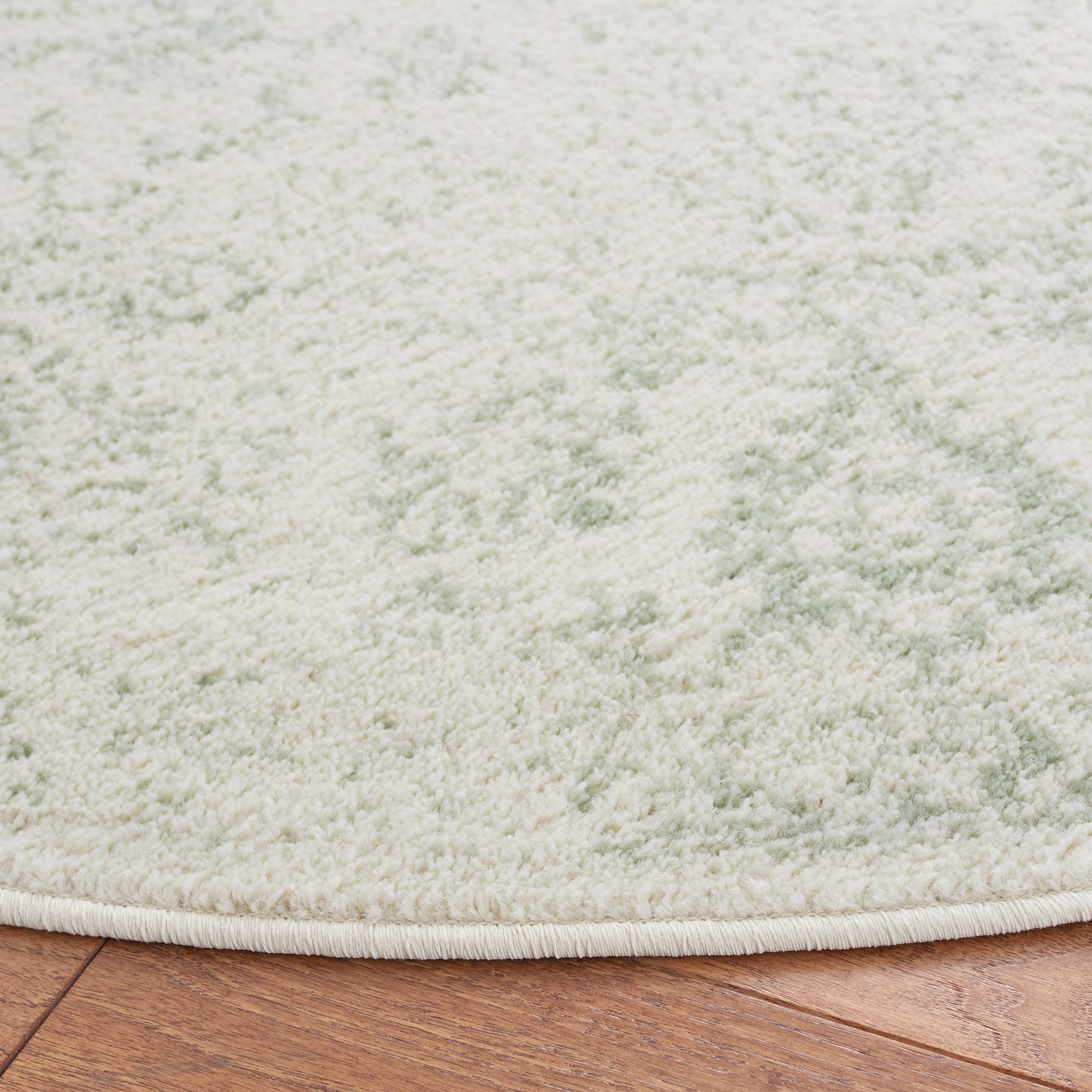 Safavieh Adirondack Wyatt Traditional Distressed Area Rug, Ivory/Sage, 11' x 11' Round