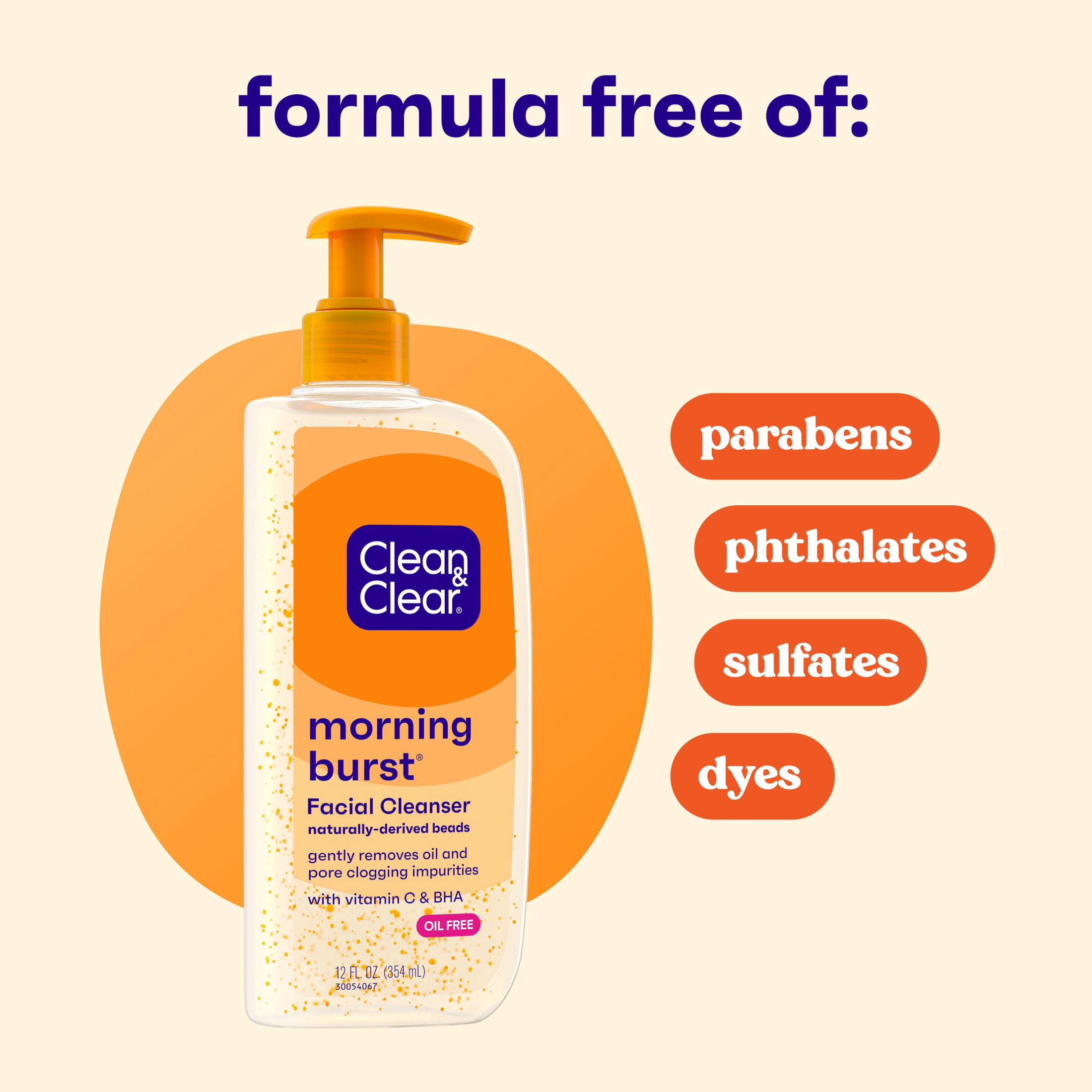 Clean & Clear Morning Burst Vitamin C Face Wash, 12 fl. oz