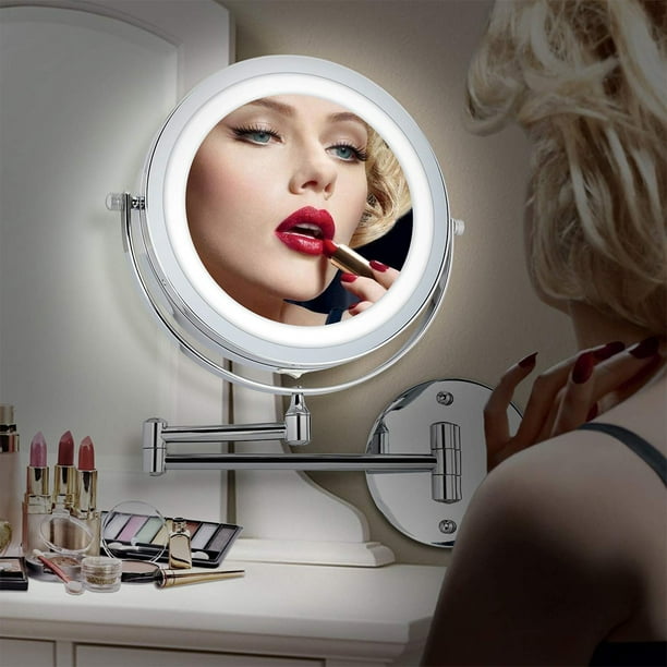 Magnifying mirror best sale with light