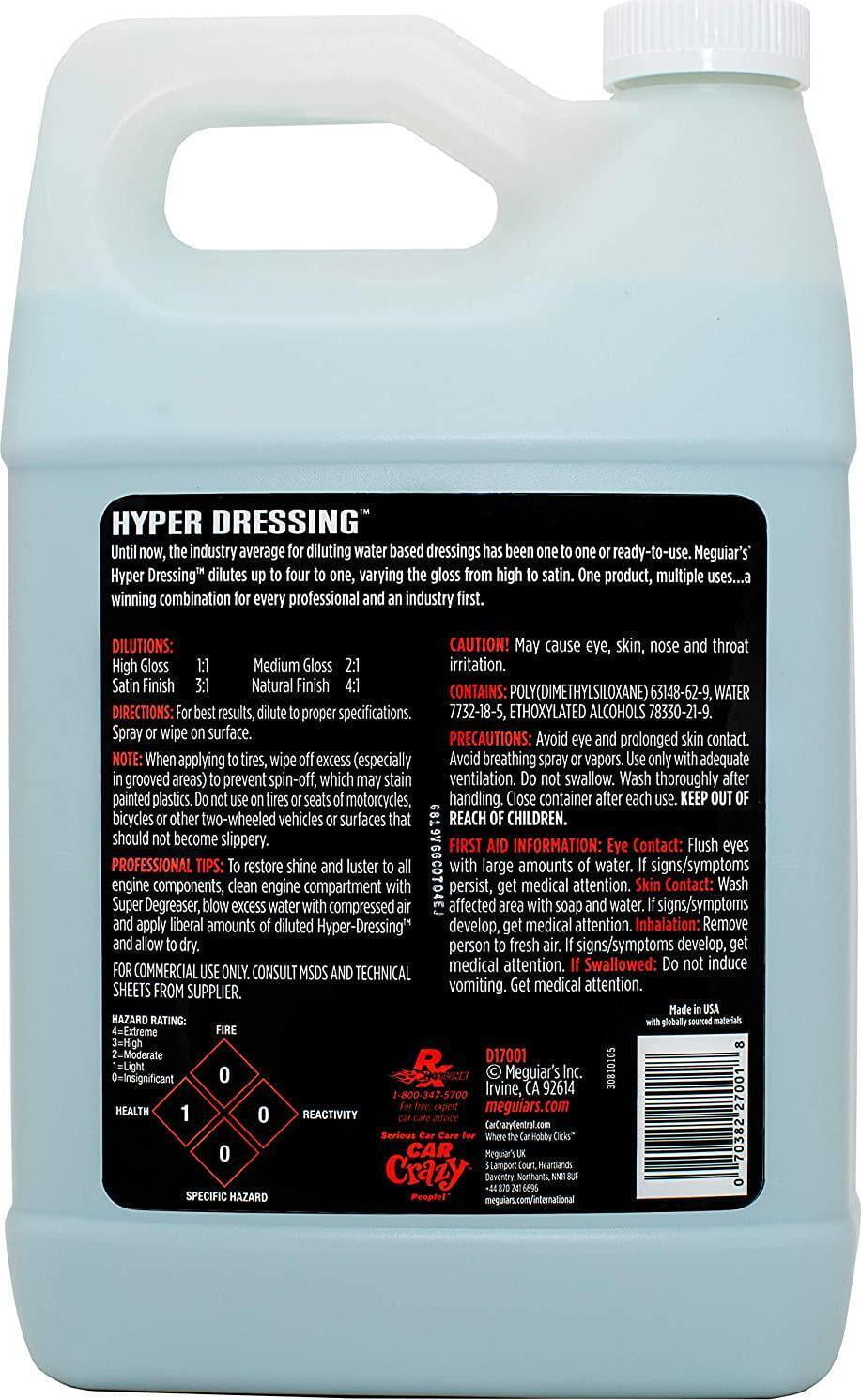 Meguiar's, Hyper Dressing, 1 gal, Vinyl, Rubber, Plastic