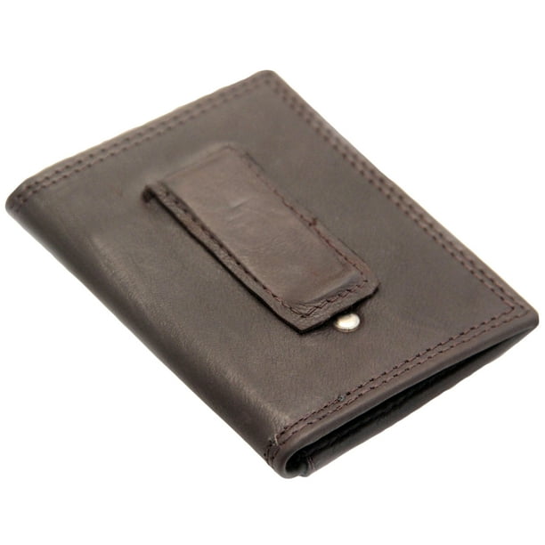 Paul & Taylor Mens Wallet Money Clip Bifold Card Holder ID Slot Front