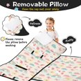 thumbnail image 3 of Unicorn and Butterfly Beige Pattern Teens Toddler Nap Mat with Pillow, Sleeping Mat Bag for Preschool Daycare 59"x22", 3 of 6