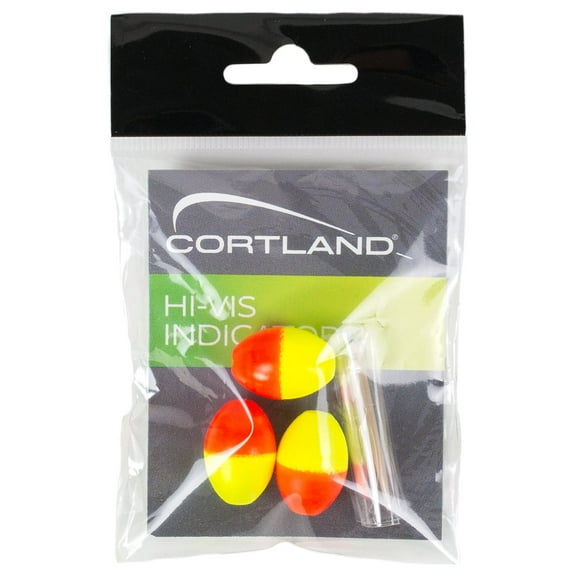 Cortland Fairplay Oval Float Indicators, 0.8 Inch, Hi-Vis, 3 Pack, 664326