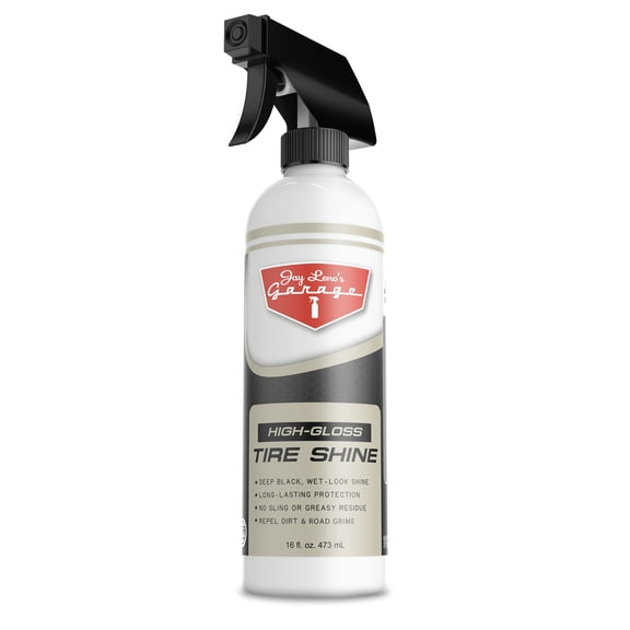 Jay Leno's Garage Tire Shine (16 oz) - Delivers a deep, lustrous shine to your vehicle’s tire & trim surfaces