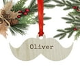 thumbnail image 2 of Koyal Wholesale Personalized Laser Engraved Wood Christmas Ornament, Typewriter Print, Mustache, 1-Pack, 2 of 2