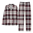 thumbnail image 3 of Caqnni Mens Flannel Pajama Set 100% Cotton Lounge Bottoms Plaid Pjs with Drawstring Pockets Fall Wintet Pajamas Set (A05-,3XL), 3 of 3