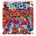 thumbnail image 3 of Ambesonne Graffiti Shower Curtain, Hip Hop Street Art, 69"Wx84"L, Multicolor, 3 of 3