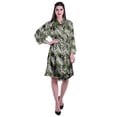 thumbnail image 2 of Moomaya Printed Womens Kimono Robes Short Satin Silk Bridal Robe Loungewear, 2 of 8