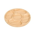thumbnail image 2 of hengtong Wooden Tray Decorative Display Sectional Wooden Trays Wood Serving Platter Fruit 20x20cm, 2 of 9