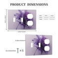 thumbnail image 3 of Purple Flower Switch Cover Decorative Wall Plate 3-Gang 2-Toggle 1-Duplex Standard Size, 3 of 5