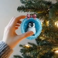 thumbnail image 5 of Arctic Animal Christmas Ornaments Collection - Cute Bunny, Penguin, Owl & More in Glittering Baubles for Holiday Decor A, 5 of 5