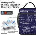 thumbnail image 4 of Biology Themed Insulated Lunch Bag – Scientific Formula & Lab Icon Print Bento Tote, Durable Waterproof Cooler for Students, Teachers, and Scientific Exploration Fans, 4 of 5