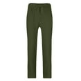 thumbnail image 4 of Wyobmus Mens Athletic Jogger Pants Knit Ribbed Sweatpants Solid Casual Elastic Waist Long Pants Green, 4 of 8