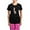 With Pink Pant, variant on CafePress - Blonde Derby Black White Pin Up Girl Pajamas - Women's Short Sleeve Print T-Shirt and Pants Dark Cotton Pajama Set