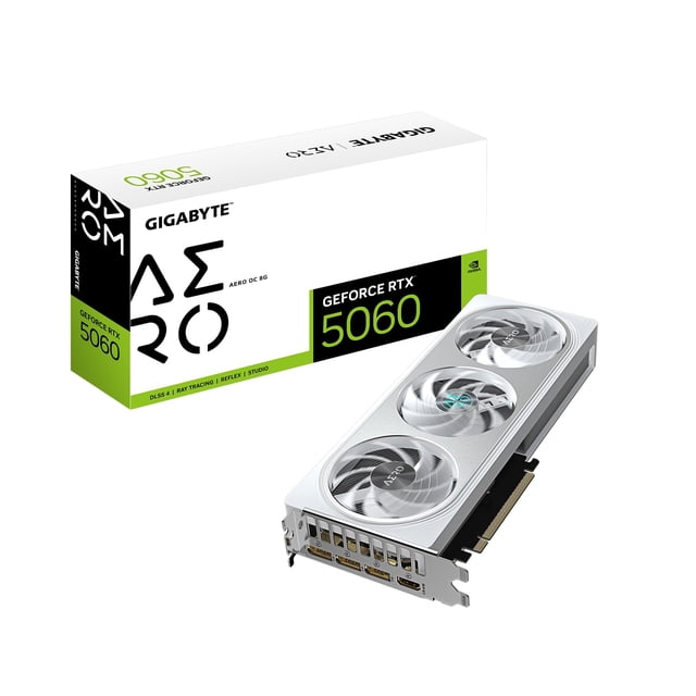 Tarjeta gráfica GIGABYTE GeForce RTX 5060 AERO OC 8G 8GB GDDR7