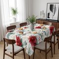 thumbnail image 6 of Christmas Table Cloth Waterproof Tablecloths, Xmas Botanical Floral Farmhouse Watercolor Tablecloth Dining Table Cover for Kitchen Party Tabletop Outdoor, Rectangle Tablecloth 60x102 Inch, 6 of 9