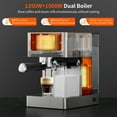 thumbnail image 6 of AIRMSEN Espresso Machine with Color Touchscreen, 20 Bar Cappuccino Latte Machines with Automatic Milk Frother, Dual Boiler Stainless Steel Espresso Maker for Home, 1350W, 6 of 12