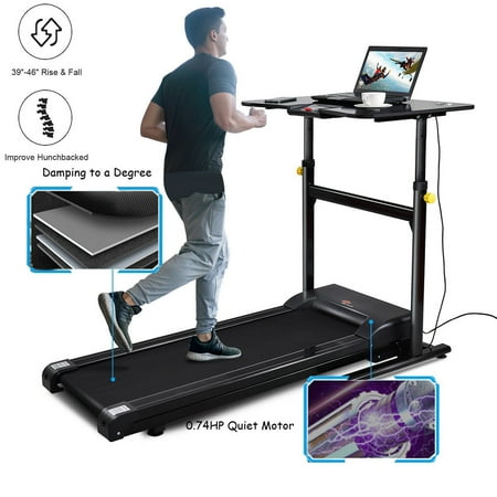 Goplus Electric Treadmill Standing Walking Desk Tabletop Work