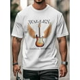 thumbnail image 6 of Men's T-Shirt WALLEN NASHVILLE,TENNESSEE Guitar Wings Short Sleeve Casual Tee Classic Crew Neck T-Shirt for Men, White M, 6 of 7