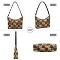 thumbnail image 4 of Kuiaobaty Santa Claus Print Leather Hobo Purse for Women, Snowman Plaid Print Shoulder Handbag with Smooth Zipper, Small Crescent Travel Underarm Sling Bag for Christmas, 4 of 7