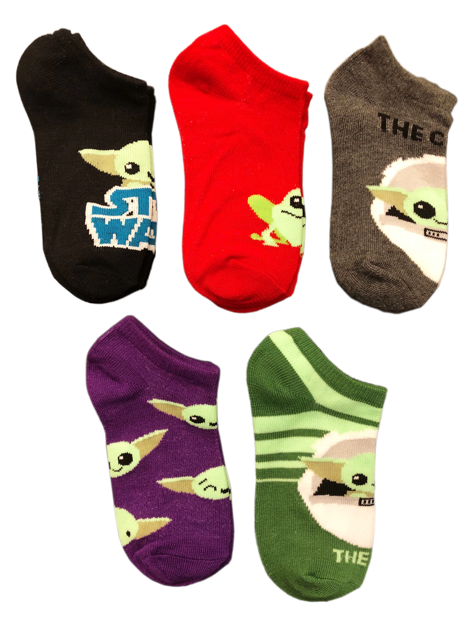Star Wars Boys No Show Socks The Mandalorian The Child Baby Yoda 5 Pack