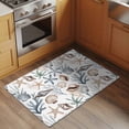 thumbnail image 3 of Summer Shells Washable Small Entryway Area Rugs 2'x3', Ocean Marine Life Starfish Coral Conch Coastal Low Pile Throw Rug Non-Slip Sturdy Edge Binding Carpet for Front Door Floor Room Entry, 3 of 9