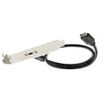 thumbnail image 4 of Type E PCI-E to Type C Cable USB-C Gen 2 Internal Panel Cable Mount Motherboard Header Extension Adapter with Profile Bracket, 4 of 10
