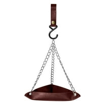 Utoimkio Leather Hanging Bird Feeder Tray,Bird Feeding Tray Seed Tray Platform with Chains Outdoor Garden Decoration for Hanging Wild Backyard Attracting Birds