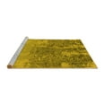 thumbnail image 2 of Ahgly Company Machine Washable Indoor Rectangle Oriental Yellow Industrial Area Rugs, 2' x 5', 2 of 4