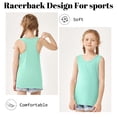 thumbnail image 3 of Cooraby 5 Pieces Girls Dance Tank Tops Toddler Racerback Sleeveless Top Girl Undershirts for Ballet Gymnastics 2T-16Years, 3 of 8