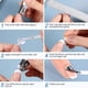 thumbnail image 5 of 100 Piezas Uñas Postizas Afortunado Estilo Francés Corto 10 Tamaños Acrílico, 5 of 5