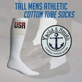 thumbnail image 3 of 36 Pairs Of Yacht & Smith 30 Inch Wholesale Men's Long Tube Socks, Cotton Sport Tube Socks Size 10-13 (White USA), 3 of 7
