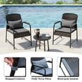 thumbnail image 3 of JOYURE 3 Pieces Outdoor Patio Furniture Set,All-weather Wicker Rattan Bistro Set with Coffee Table and Cushions for Yard,Garden,Balcony,Chocolate Brown, 3 of 8