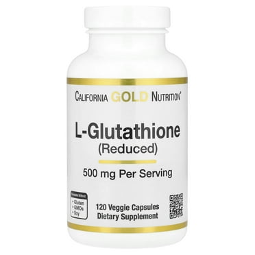 California Gold Nutrition L-Glutathione (Reduced), 500 mg, 120 Veggie Capsules