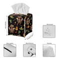 thumbnail image 3 of POLERO Decorative Tissue Box Cover Square with Mexican Turkey Guitar Pattern Tissue Box Holder Waterproof PU Leather Modern Facial Organizer for Bathroom/Car/Office Home Decor, 3 of 7